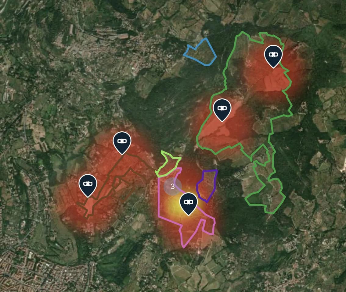 Fattoria di Maiano pollinator density map